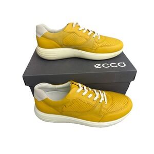 Ecco Women's Soft 7 Runner Lace-Up Shoe Marigold Yellow Size US 9 New